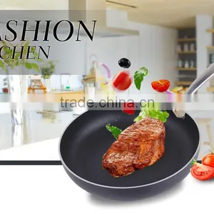 Aluminum Cut Rim Sanded Outside Non-stick Round Gas Frying Pan thumbnail-6