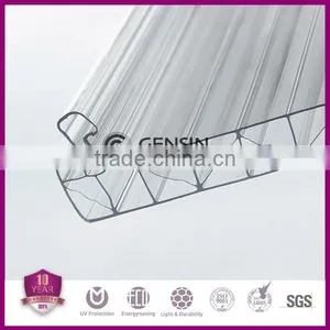 3 Wall W-structure Polycarbonate U-lock Hollow Sheets / Multi-wall pc Roofing Sheet/pc Panel thumbnail-4