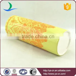 Yellow Glazed Ceramic Table Vase Home Decoration thumbnail-4