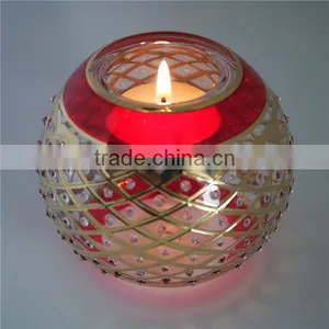 Sphered Glass Candle Holder Votive Candle Holder Tealight Candle Holder thumbnail-4