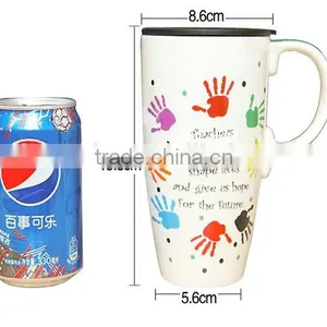 Custom Ceramic Couple Mug Cup With Lid thumbnail-3