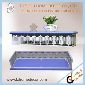 2017 Hot Sell Hollow Out Metal Wall Shelf With Wooden Board for Wall Decoration thumbnail-1