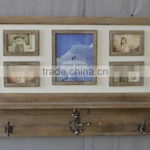 2016 Shabby Chic Wooden Shelf With Frames With Hooks thumbnail-5