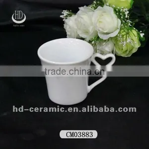 Ceramic 6oz Coffee Mug With Heart Shape Handle thumbnail-1