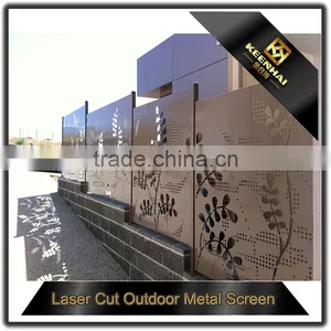 Decorative Laser Cutting Aluminum Perforated Metal Sheet Fence for Garden thumbnail-4