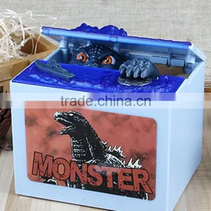 New Arrival Dinosaur Shape Saving Pot With Seven Music To Optional, Stealing Godzilla Saving Money Box For Decoration thumbnail-1