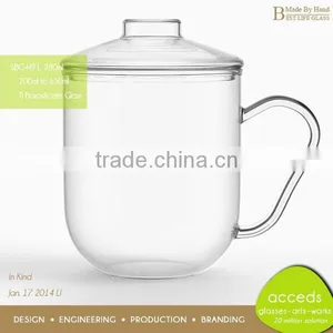 Hand Blown Personalized Single Wall Fancy Borosilicate Glass Tea Mug thumbnail-6