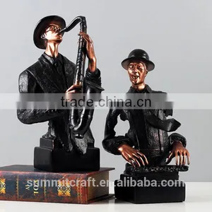 Mordern Art Decorative Resin Bust of Figurines Musicians thumbnail-1