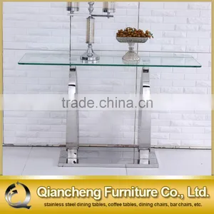 2016 Fashionable Model Terpered Glass Top Console Table thumbnail-2