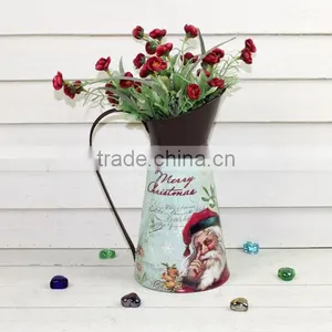 2015 New Design Christmas Decoration Paper Decal Metal Watering Can Wholesale thumbnail-1