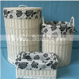 White Wicker Laundry Hamper Wholesaler thumbnail-1