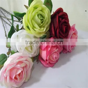 Decorative Artificial Flower Making Artificial Rose Polyester Artificial Flower thumbnail-1