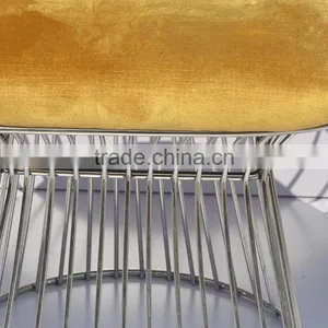 OEM Metal Chair Frames Hot Sale Beauty Dining Room Metal Wire Chair thumbnail-4