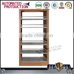 Steel-wood Combination College Library Furniture Book Rack /storage Rack Shelf thumbnail-5