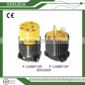 20A Electrical Plastic American Power Plug Socket thumbnail-1