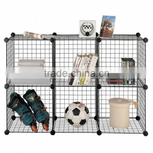 Metal Wire Mesh Clothes Storage Basket Rack thumbnail-1