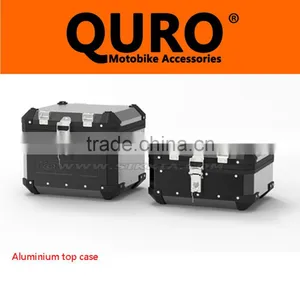 QURO Motorcycle Side Box 45/33L/31L , Coated Black, Aluminum, MOTORCYCLE TRUNK thumbnail-1