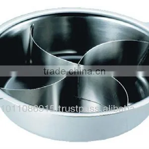 Made in Japan Chiri Nabe Cooking Stainless Steel Pot With Partition (4 Conpartment) Induction Cooker Available thumbnail-1