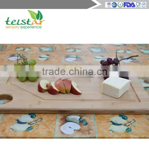 Kitchen Extra Large Natural 18x12 Bamboo Cutting Board With Deep Drip Groove thumbnail-3