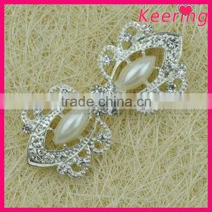 Fashionable Wholesale Crystal Color Pearl Rhinestone Metal Button WBK-1501 thumbnail-3
