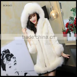 Made in China Hot Selling Girls Faux Fur Rabbit Overcoat thumbnail-2