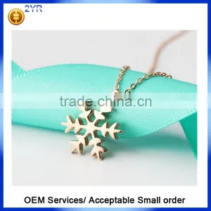 Wholesale New Fashion European Christmas Style 925 Sterling Silver Snow Chain Necklace thumbnail-2