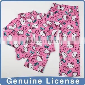 Pink Color Suit Pajamas for Girls thumbnail-1