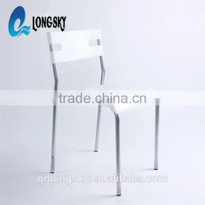 LS-4015 Low Price Modern Dining Room Plastic Chair With Low Back Fancy Wholesale Stacking Chair thumbnail-4