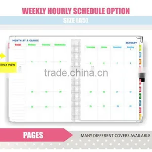 Greyboard Cover Spiral Planner Custom, Personal Diary Planner With Gold Corner thumbnail-3