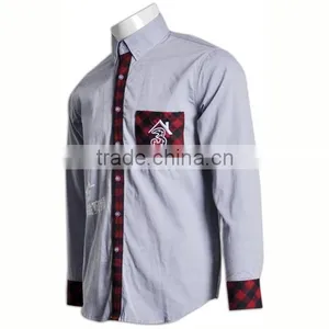 BSCI/SA8000 Executive Solid Latest Shirt Designs for Men Casual Shirt Men's Dress Shirt thumbnail-2