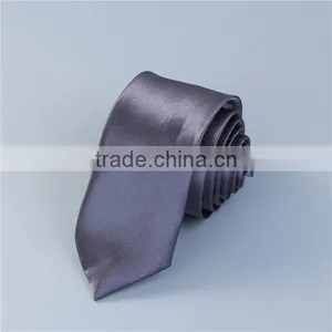 High Quality Polyester Necktie Dark Gray Mens Ties thumbnail-3