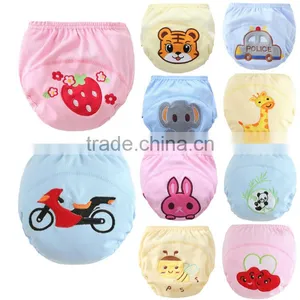 Lovely Animal Design 3 Layers Printed Embroidered Waterproof Pure Cotton Baby Diaper thumbnail-1