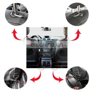 3-Layer Car Mesh Organizer Seat Back Net Bag Barrier of Backseat Pets Children Kids Cargo Tissue Purse Holder Driver Storage thumbnail-6
