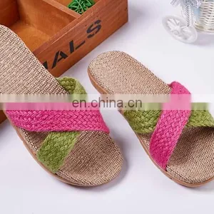 Wholesale New Arrival Women Flax Slipper Plain Slippers Slip on 2017 thumbnail-4