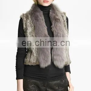 3141# Genuine Rabbit & Fox Fur Vest thumbnail-1