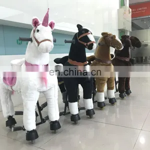 Hot Sale Plush Ride-on Horse Spring Toy With Pedals thumbnail-2