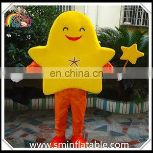 Happy Star Mascot Costume, Walking Wish Yellow Star Lucky Fancy Dress Costume thumbnail-1