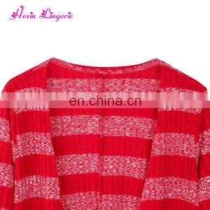 2017 Latest Fashion Red Long Kintting Cardigan Women Tops thumbnail-4