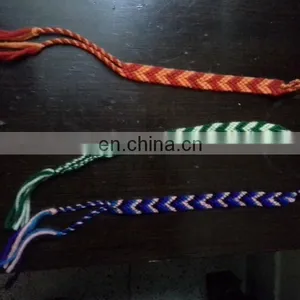 Colourful Hand Woven Cotton String Bracelet thumbnail-1