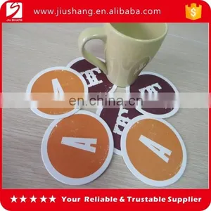 Hot Sale Letter Printing Thin Cork Cardboard Coaster for Beverage thumbnail-1