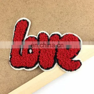 High Quality Custom Iron on Towelling Embroidery Patch Letters thumbnail-4