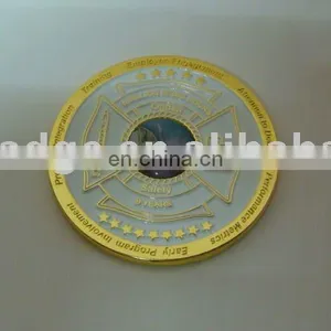 Hot Sale High Quality Custom Brass Stamped Soft Enamel 24K Gold Challenge Coin, Collection Commemorative Coin for Promotional, thumbnail-1