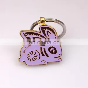 Promotional Metal Cute Rabbit Animal Keychain thumbnail-1