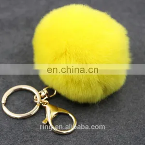 Various Colors Fashion Cute Ball Keychain Rabbit Fox Fur Pompom thumbnail-5