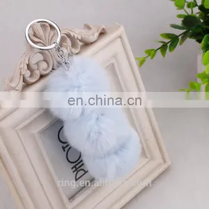 Wholesale Faux Fur Pompon Keychain 3pcs Fur Ball Bag Charm thumbnail-2