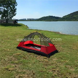 Red Mountain Tent 1 Person Hiking Tents Double Layer RainProof Outdoor Equipment thumbnail-3