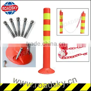 Road Construction Safety Bollards With Chains thumbnail-1