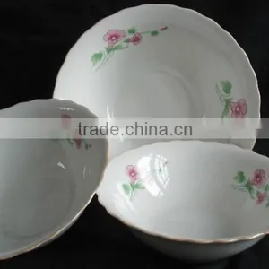 Round Porcelain Japanese Rice Bowls, Enamel Bowl, Ceramic Soup Bowl thumbnail-5