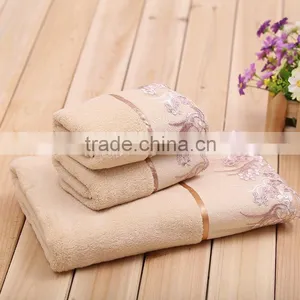 China Manufactory Cotton Fabric Wholesale Lace Terry Fabric 34*76cm / 70*140cm Towel Set thumbnail-1