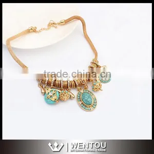 Wholesale Clothing Accessories Antique Drop Gemstone Necklace thumbnail-2